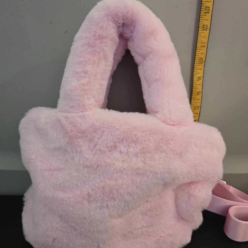 Icing Pink and Gold Faux Fur Mini Shoulder Bag - NWT
